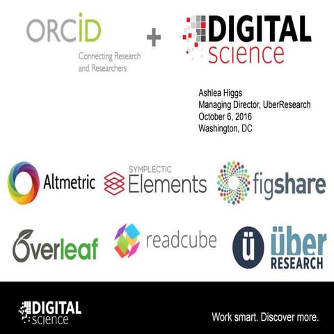 Digital Science Presentation at ORCID Outreach Meeting (Ashlea Higgs)