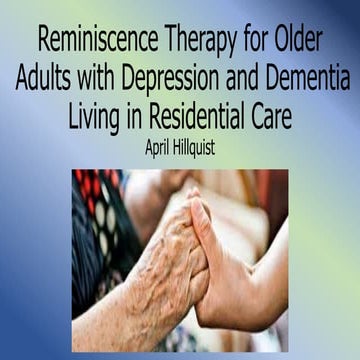 ARGEC Case studies reminiscence therapy for older adults | PDF