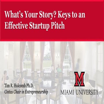 What's Your Story - Keys to an Effective Startup Pitch