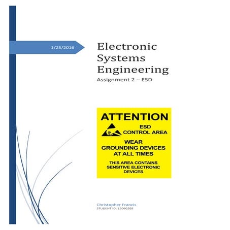 NG3S903 - Electronic Systems - Louise Pennell - Assignment 2 - ESD