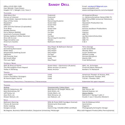 LinkedIn Talent Resume