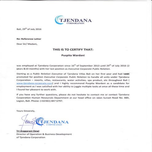 preference letter | RTF