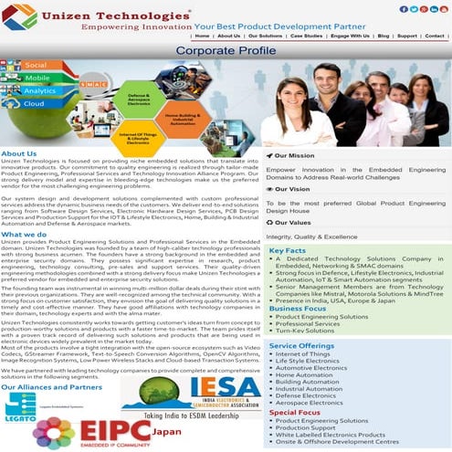 Unizen Corporate Brochure-October-2016