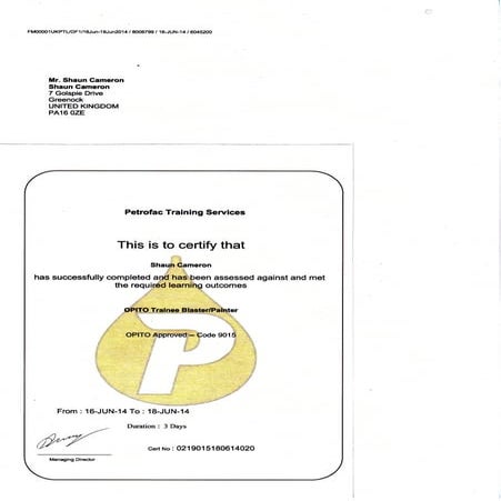 Blaster Painter Cert