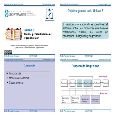 Análisis y especificación de requerimientos