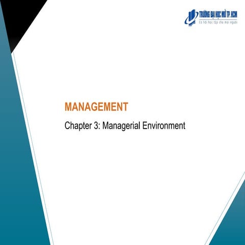 Contemporary Management - 9th - chap 03: Managerial Environment | PPTX