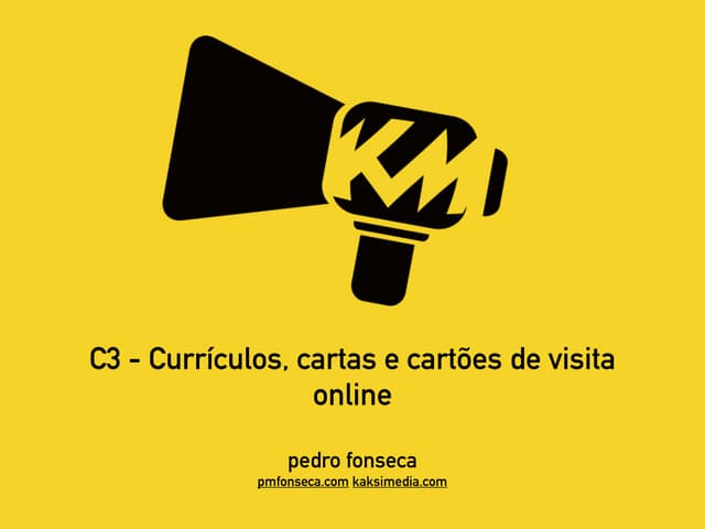 C3   currículos, cartas e cartões de visita online