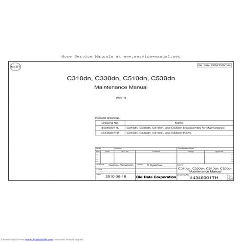 manual service Oki C310dn