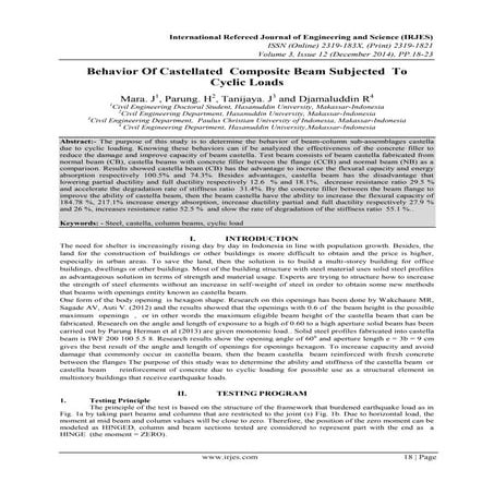 Behavior Of Castellated Composite Beam Subjected To Cyclic Loads