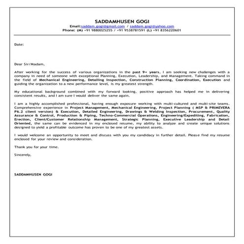 Saddam Gogi - CV - MECH