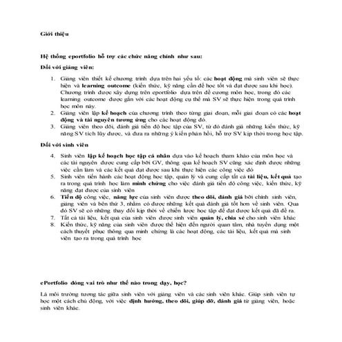 Giới thiệu ePortfolio