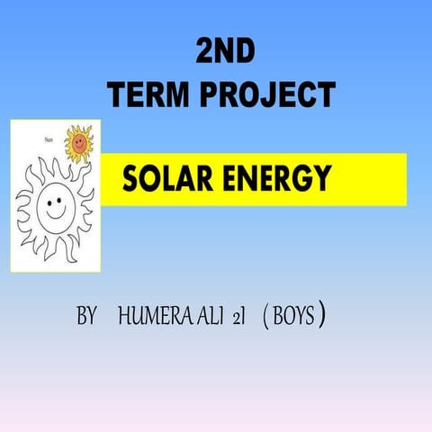 SOLAR ENERGY PPT FOR PROJECT