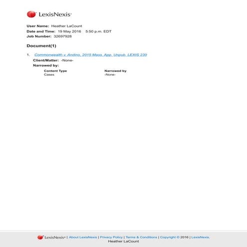 Commonwealth v. Andino