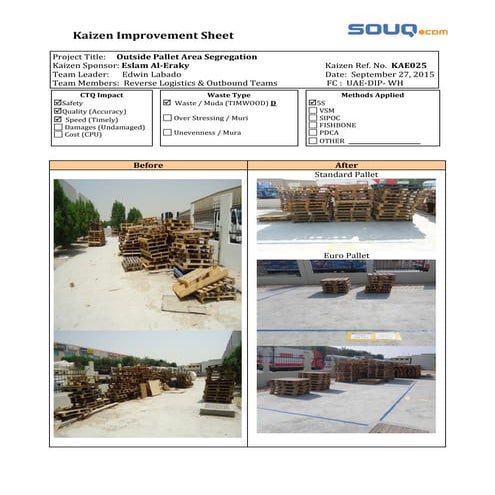 KAE015 - Kaizen - RL - Inventory Pallets Safety | PDF