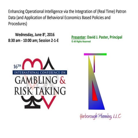 Operational Intelligence at Eadington Conference