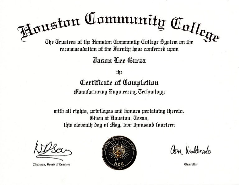 manufacturing engineering technology certificate manufacturing engineering technology