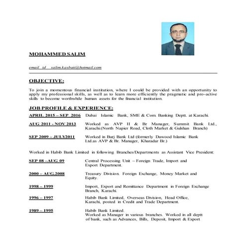 CV M Salilm Kasbati - II