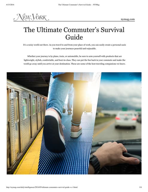 The Ultimate Commuter’s Survival Guide -- NYMag | PDF