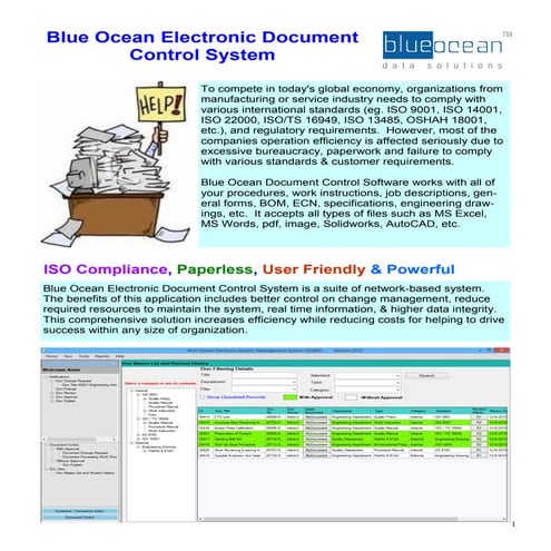 Blue Ocean Electronic Document Control System