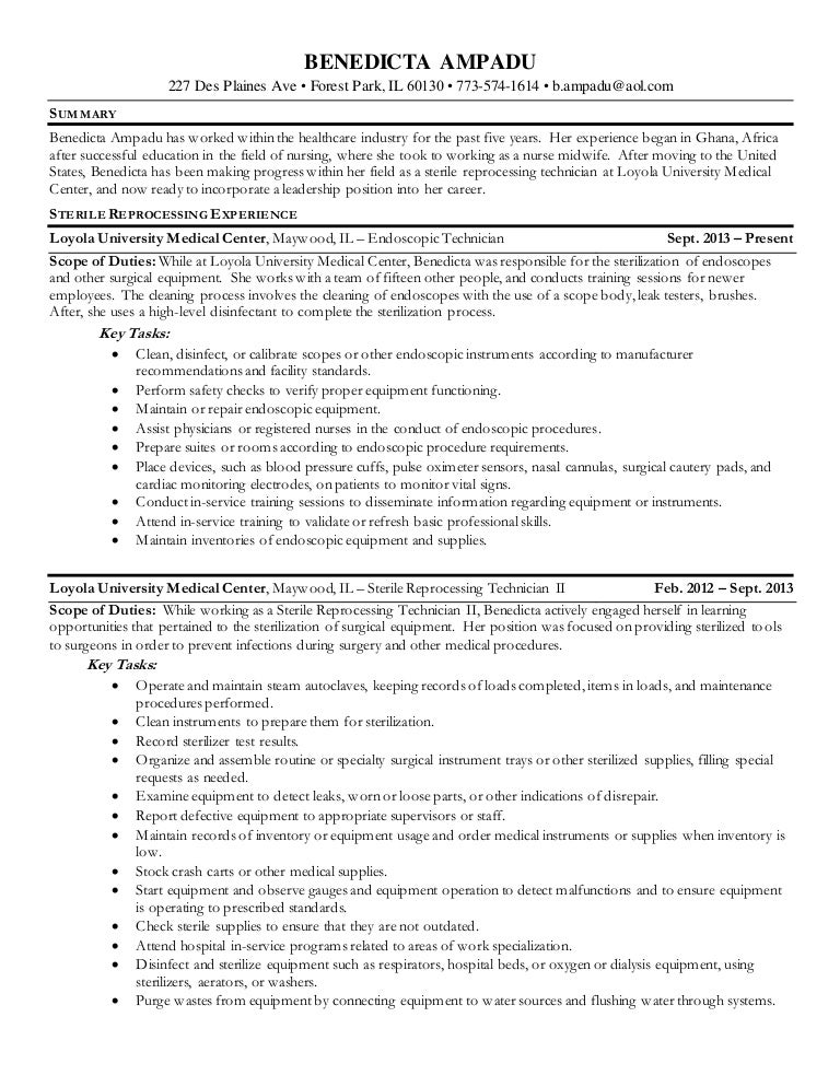 Biomedical service technician resume