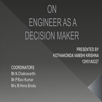 Engineer as a Decision maker - Copy