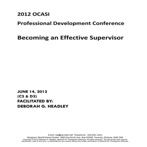 C3 d3 becoming an effective supervisor