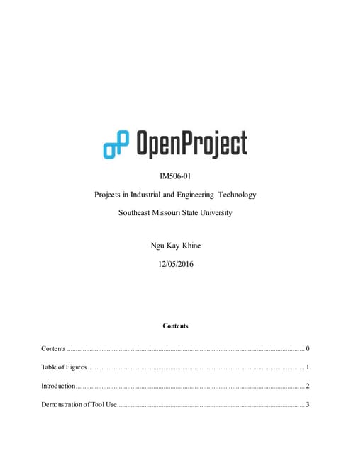 open project tool