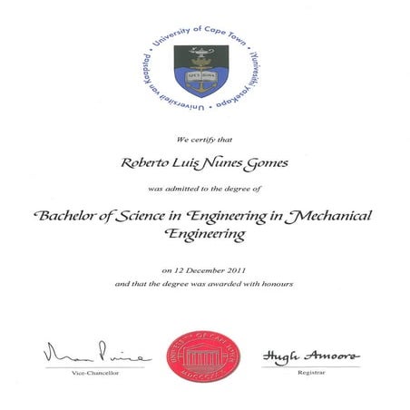 UCT Certificate BSc