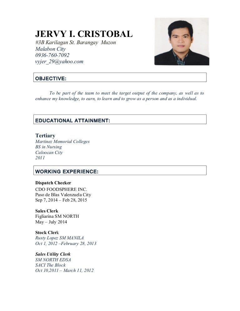 personal information in resumes