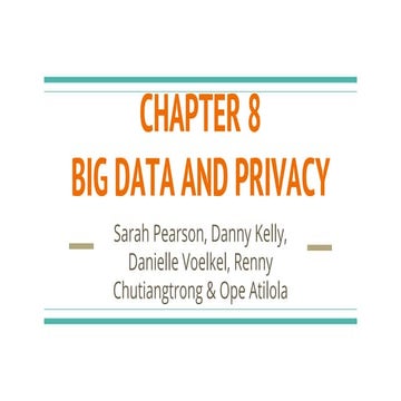 Chapter 8 big data and privacy | PPTX