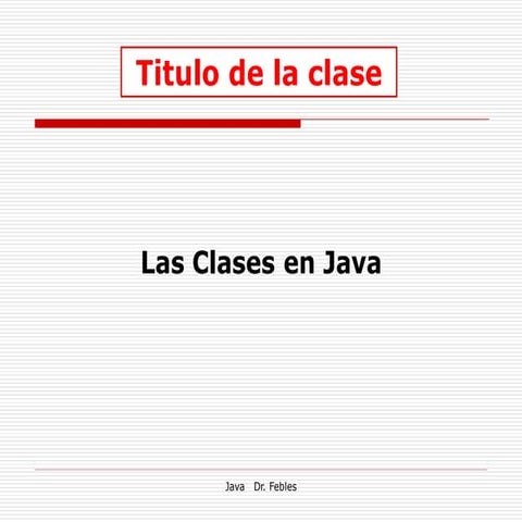 C3 las clases en java v2