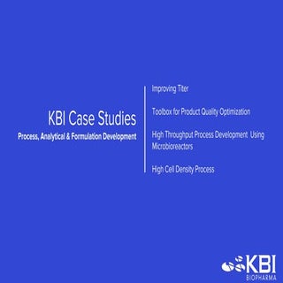 KBI Case Studies: Process Development
