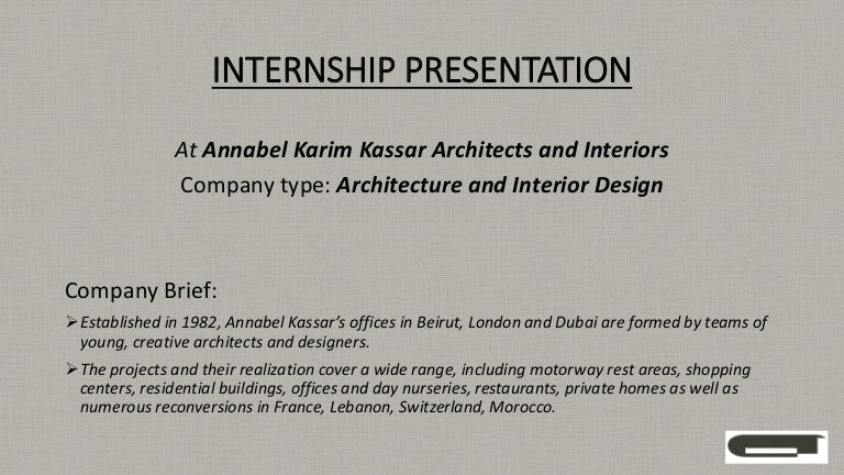 Internship Presentation