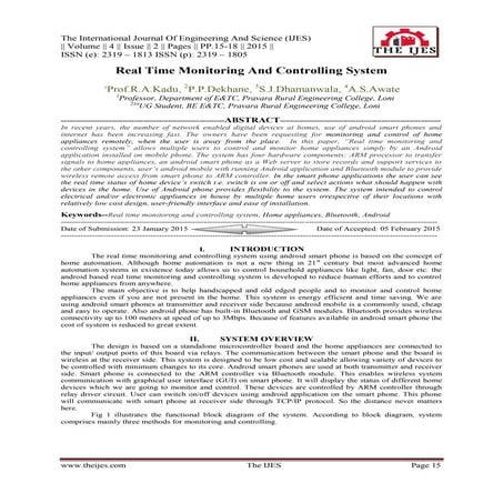 Real Time Monitoring And Controlling System