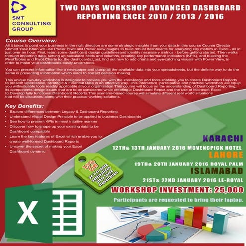 ADVANCED DASHBOARD REPORTING EXCEL 2013