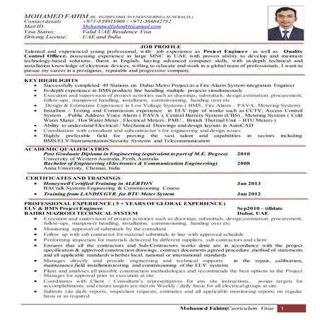 ELV Project Engineer