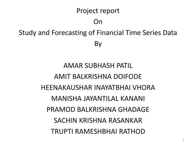Project time series ppt