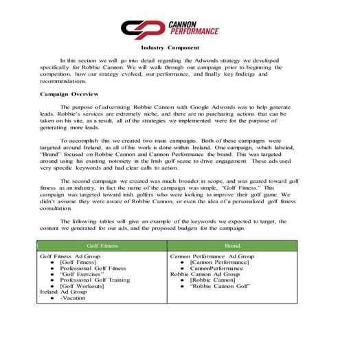 CannonPerformancePostCampaignreport