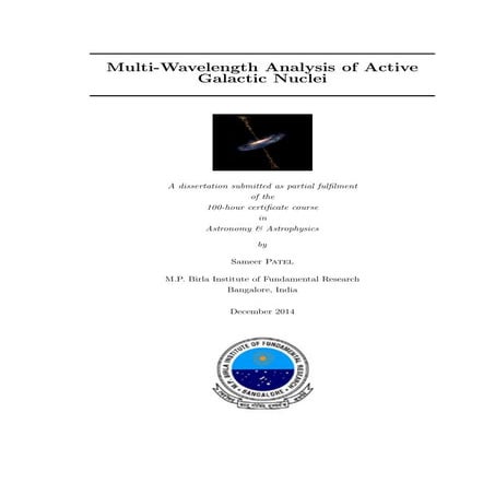Multi-Wavelength Analysis of Active Galactic Nuclei
