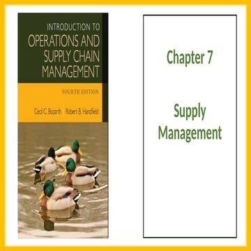 Introduction to Operations And Supply Management
