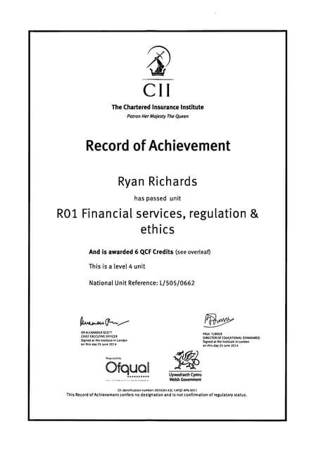 Richards R - R08 Certificate - 22.12.15