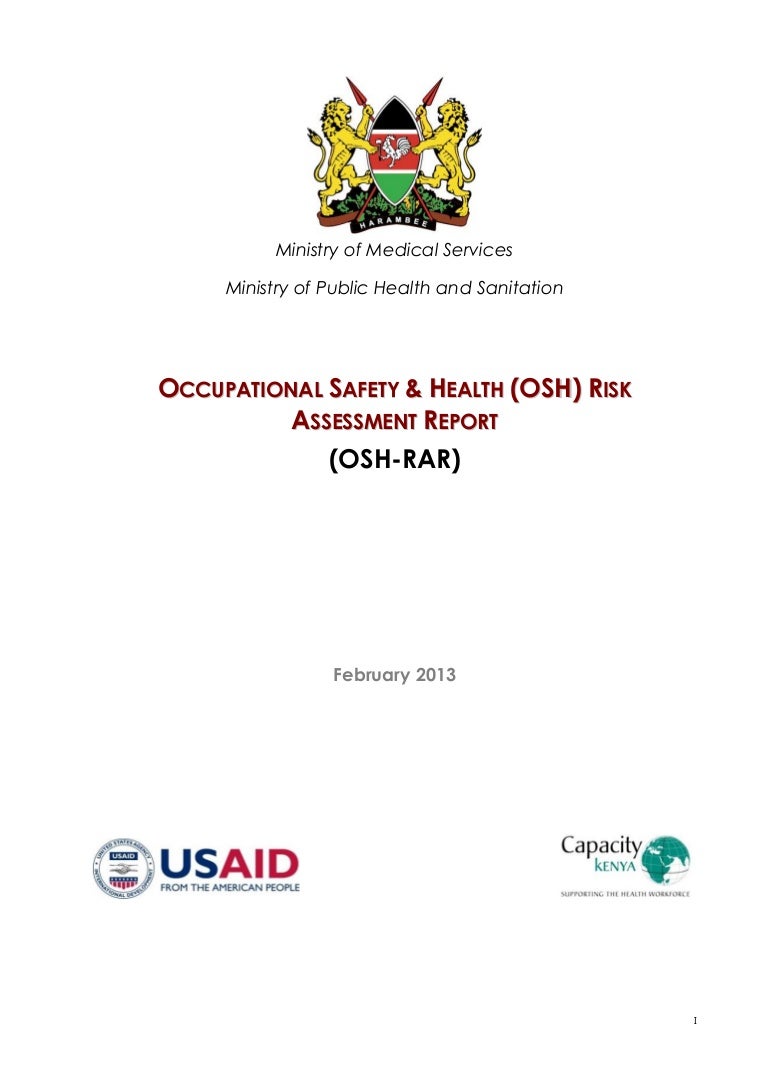 Health Facilities Risk Assessment Report Final Signed