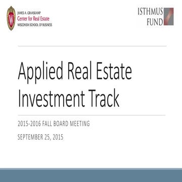 Fall 2015 AREIT Board Meeting Presentation FINAL