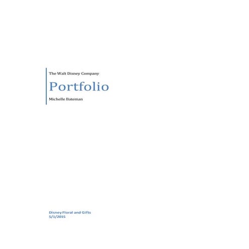 Disney Portfolio | PDF