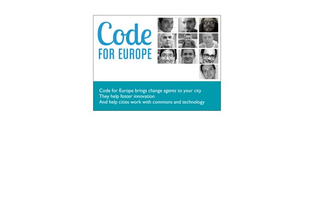 Code4EU @Open Knowledge Foundation, OKFest Geneve 25 sept 2013