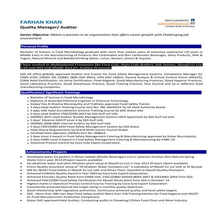 Farhan Khan CV
