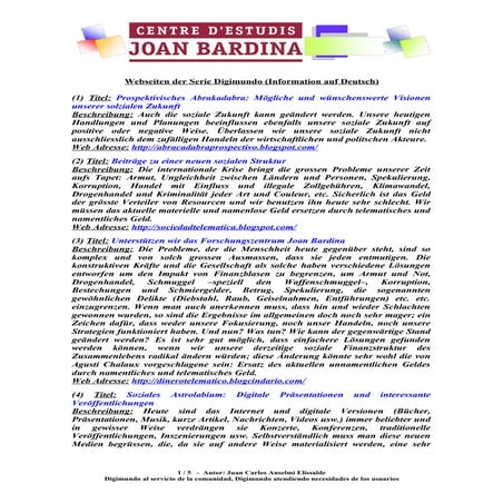 Espacios Serie Digimundo en alemán - Enlaces a blogs de la serie Digimundo