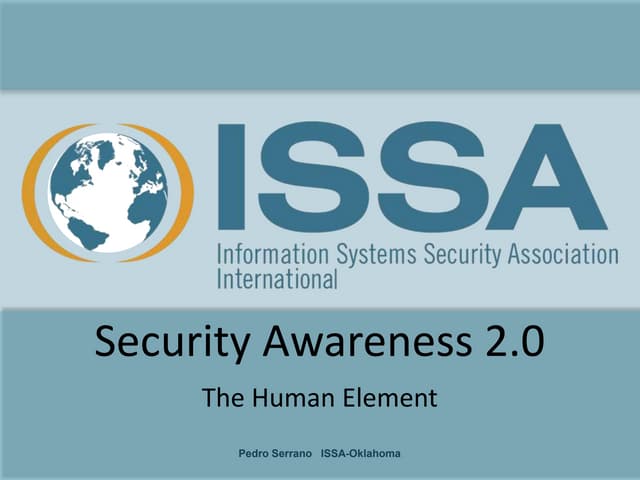 ISSA - Security Awareness 2016-1
