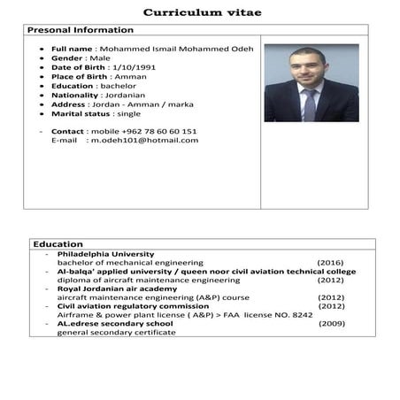 CV ODEH