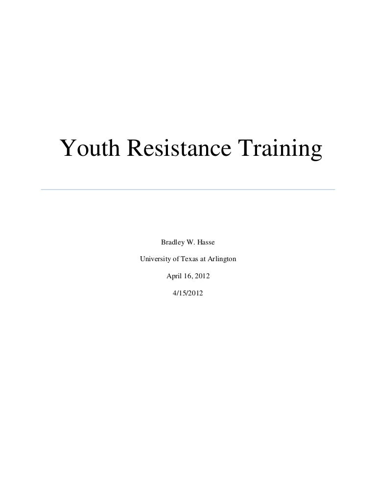 Youth Resistance Training